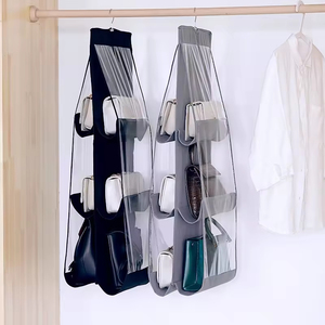 Wholesale Multi-Layer Double-Sided <b>Foldable</b> Non-Woven Fabric Handbag Storage <b>Bag</b> Dust-Proof Hanging Solution Multipurpose - Product Image 5