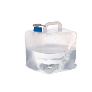 Thực phẩm an toàn waterstorage Cube bpa-miễn phí cắm trại 20L nước lưu trữ túi 5 gallon nước ráp container với vòi nước