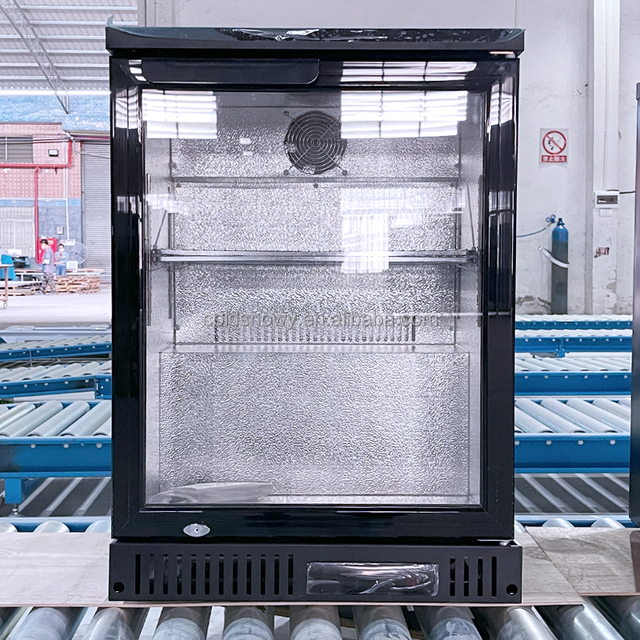 100L Capacity Single Temperature Mini Display Fridge Custom Fridge Countertop Display Cooler