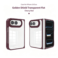 Coque de téléphone transparente à dos plat, anti-rayures, anti-taches, avec cadre à couverture intégrale et alignement parfait, couleurs assorties, pour iPhone Duo