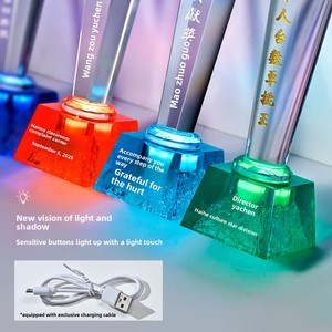 Trofeo in Cristallo di Resina Inciso con LED Colorati Personalizzati, Nuovo Design 2025 per Vittorie nei Campionati di Basket <span class=keywords><strong>e</strong></span> Biliardo - Product Image 6