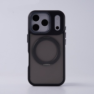 เคสโทรศัพท์แม่เหล็กแบบด้านคุณภาพสูงสำหรับ iPhone 17 12 13 14 15 16 Pro Max พร้อมการปกป้อง 360 องศา °   ฝาครอบป้องกันแบบมีขาตั้ง - Product Image 6