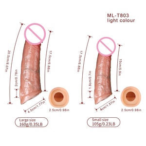 Funda de Silicona Suave para Pene, Reutilizable y Flexible, Extensor de Pene, Juguete Sexual, Personalizable de Fábrica, Venta al Por Mayor - Product Image 1
