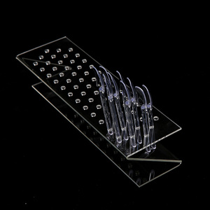 Transparent Crystal Z Shape Acrylic <b>Nail</b> Art Display Stand 64 Holders Pop Sticks Holder - Product Image 4