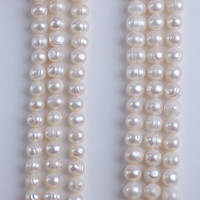 Vente en gros de perles d'eau douce naturelles semi-finies 8-9mm/9-10mm perles de pomme de terre perles d'eau douce brins lâches pour bijoux 18cm