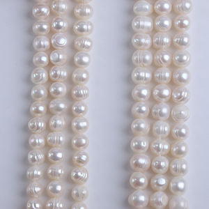 Venta al por mayor semiacabado 8-9mm/9-10mm perlas naturales <span class=keywords><strong>de</strong></span> <span class=keywords><strong>agua</strong></span> dulce cuentas <span class=keywords><strong>de</strong></span> patata perlas <span class=keywords><strong>de</strong></span> <span class=keywords><strong>agua</strong></span> dulce hebras sueltas para joyería 18cm - Product Image 2