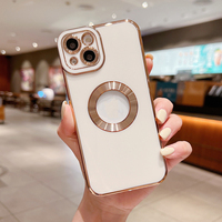 NEW CD pattern women love tpu phone cover with lens protector plating soft case pour iphone 15 14 pro max 13 12