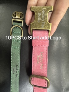 <span class=keywords><strong>Collar</strong></span> para Perro Ajustable de Microfibra Suave Color Marrón Rosado, Resistente, Vacío, OEM, con Hebilla Metálica de Liberación Rápida - Product Image 2