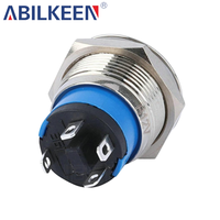 Interrupteur à bouton-poussoir momentané autobloquant 1NO étanche IP67 19MM CE pour appareils électroménagers et électroniques industriels 5A 250V