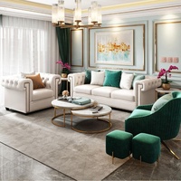 Hot Selling benutzer definierte moderne weiße Sofas Sofa setzt Chesterfield Leder Wohnzimmer möbel