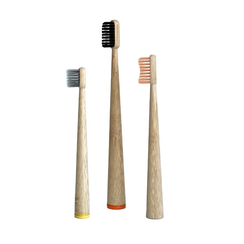 Circular Organic Biodegradable bamboo toothbrush with logo handle with BPA-Free