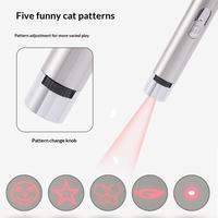 Pointeur laser interactif pour chat en acier inoxydable durable, 3-en-1, jouet pour chat infrarouge USB