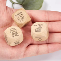 2026 Jeux de société pour couples, dés de décision sexy D6 en bois personnalisés sur le thème de la nourriture pour les amoureux, pour une soirée romantique