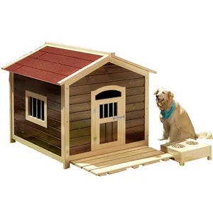 木製高級OEMペットハウス屋内犬小屋メーカー高品質ソリッドドッグヴィラ屋外動物木製犬小屋JY