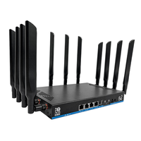 Enrutador de tres bandas WiFi 7 de máxima velocidad, Mbps 19000, 2,5G, WAN, Dual SIM, 5G, módem CPE con antenas externas para el hogar y la Oficina