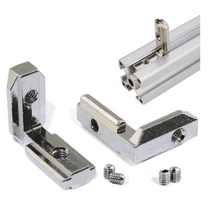 Nhà Máy Sản Xuất L-Hình Nữ Kết Nối Góc Kẽm Hợp Kim Khung Bên Trong Cho T-Khe Cắm 3030 Loạt 8Mm Khe Cắm Cho Nhôm Hồ Sơ - Product Image 3