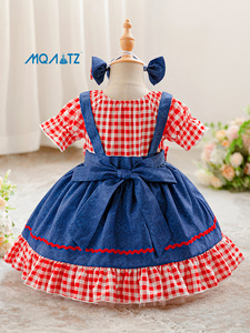 Disfraz <span class=keywords><strong>de</strong></span> Dorothy para Niñas, Estilo Pastoral del <span class=keywords><strong>Mago</strong></span> <span class=keywords><strong>de</strong></span> <span class=keywords><strong>Oz</strong></span>, Cuello Redondo, Corte en A, Largo hasta la Rodilla, Transpirable, para Halloween, Juego <span class=keywords><strong>de</strong></span> Roles, ODM TLX02 - Product Image 3
