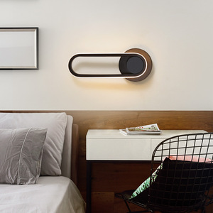 Décoration contemporaine en gros, luminaire mural LED à intensité variable en fer noir de haute qualité, moderne, pour la maison, l'hôtel, le restaurant, décoration intérieure - Product Image 6