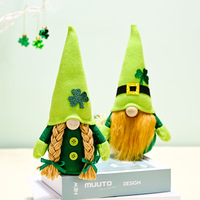 Gnome en tissu pour la Saint-Patrick, prix d'usine, vente en gros, jouet de lutin pour la décoration de la maison, chapeau long, forester