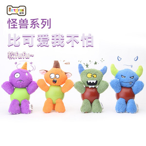 ของเล่นสุนัขยี่ห้อ Yite Pet Supplies ลูกบอลยางกัดแบบมีเสียงพร้อมตุ๊กตาสัตว์รูปลิง ซีรีส์ Tear-and-Sound ขายส่ง - Product Image 2