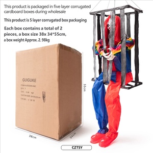 Fantasma Colgante Eléctrico con Sensor de Movimiento, Decoración Gigante de 1.55m para Halloween, Accesorio Colgante de Payaso Aterrador - Product Image 5