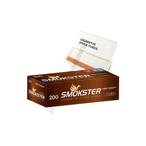 Tubos de cigarrillos vacíos con precio al por mayor Servicio OEM disponible Tubos de cigarrillos blancos lisos Longitud completa 200 piezas por caja - Product Image 1