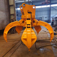 Hydraulic Stone Log Timber Grapple Hydraulic Grapple Excavator Grab Bucket Scrap Claws Orange Peel Grapples for Construction