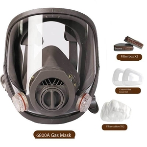 Venta caliente reutilizable 6800 Kn95 máscara de respirador de silicona de cara completa Antigas con filtros dobles - Product Image 2