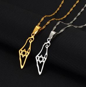 Collar con Colgante de Contorno del <span class=keywords><strong>Mapa</strong></span> de Israel de Inspire Jewelry, Hermoso Collar con Dije de Estrella de David Minimalista, Regalo Perfecto para Él y Ella - Product Image 4