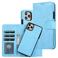 Étui portefeuille en cuir pour Samsung Galaxy S25 Ultra S24 Plus S25 FE S22 A16 et iPhone 17 Pro Max – Housse magnétique à rabat