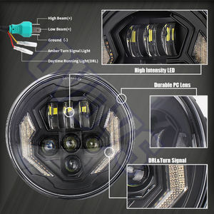 Aro aro Ed ara ototos 12V Ed roeadlight 7 nnch Ed eadlight para ararley aviavidson - Product Image 4