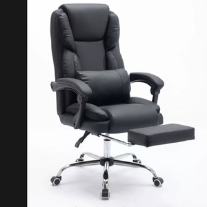 La mejor silla de masaje ejecutiva ergonómica 2025, silla giratoria de Gerente de cuero de diseño moderno con reposapiés de sillón elevador HECHO DE PU - Product Image 1