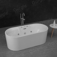Baignoire à bulles hydro-japonaise Gurgle, spa intérieur/extérieur, acrylique, autoportante, baignoire à remous, baignoire à massage électronique