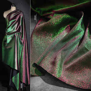 צבע שני גוונים צבע בד פוליאסטר מנצנץ בד מתכתי צבע שינוי צבע שינוי בד Lurex עבור תחפושת - Product Image 1