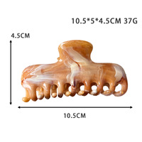 Pinces à cheveux marbrées tendance style coréen, grandes pinces requin en plastique à motif encre pour coiffures chignon, ensemble d'accessoires capillaires pour femmes
