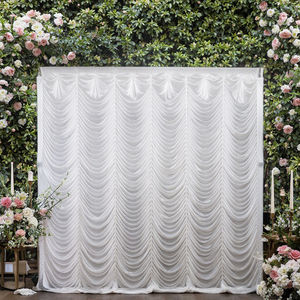 Свадебный фон из ткани в форме ряби, занавес для сцены, украшения стен, свадебный фон, шторы - Product Image 1