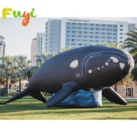 Baleine géante gonflable de dauphin de la publicité de super grande baleine bleue gonflable