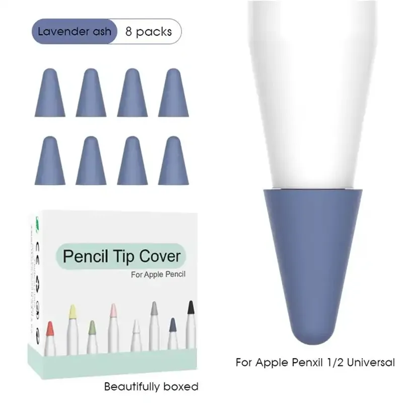 8Pcs Tip Cover For Apple iPad Pencil 2 1 Soft Nib Case Apple Pencil 2nd 1st Generation Touchscreen Stylus Pen Protective Cases