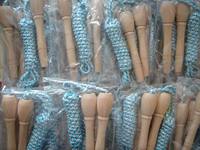 Corde à sauter en bois unisexe de haute qualité avec poignée en corde de coton et longueur réglable