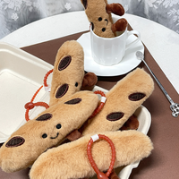 Jouet en peluche Kawaii French Bread Croissant Keychain Simulation Food Bag Charm Croissants Roll Bread Plushie Doll