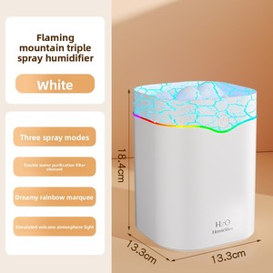 New 2L Three-spray Water Drop USB Air <b>Humidifier</b> Aromatherapy Household Use Timing Function Quiet Operation Portable Office Desk - Product Image 1