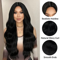Wig Rambut Keriting Panjang Bergelombang Besar Tanpa Lem, Grosir Pabrik, Aksesoris Rambut untuk Cosplay
