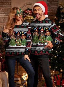 <span class=keywords><strong>T</strong></span>-<span class=keywords><strong>shirt</strong></span> <span class=keywords><strong>de</strong></span> Noël <span class=keywords><strong>moche</strong></span> surdimensionné et écologique pour homme, imprimé 3D drôle, col rond, manches longues, pull <span class=keywords><strong>de</strong></span> vacances en plein air - Product Image 5