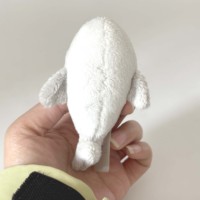 Porte-clés en peluche pingouin mignon pour enfants, petits animaux marins en peluche, poupée de dessin animé, cadeau pour enfant, mini porte-clés en peluche gris