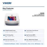 Système PCR en temps réel Vikeri Laboratory, machine PCR portable précise à 16 puits, personnalisable OEM, en plastique ABS, garantie 1 an