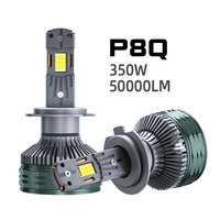 Accessoires automobiles P8Q 350W 50000LM 12V Ampoule automobile H11 H4 H7 9005 9006 9012 Phare LED Canbus pour voiture