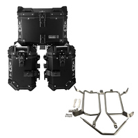 46L-X F2-MOTO noir livraison en aluminium boîte de queue moto boîte latérale sacs de selle