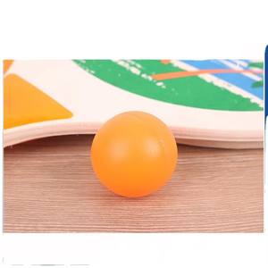 Raquette de tennis de plage verte personnalisée avec logo promotionnel, bois, emballage PP non toxique - Product Image 5