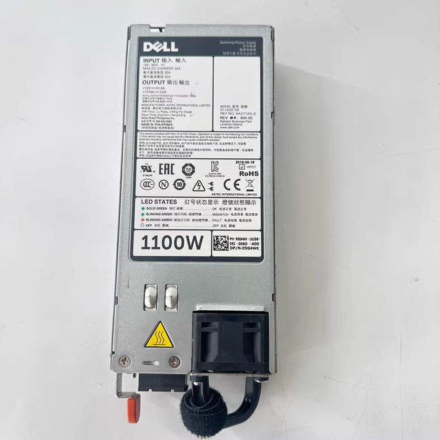 E1100D-S0 05G4WK 1100W Power Supply 48-60V 32A HOT Plug DC PSU Y1MGX 02RN7 for R630/R640/R730/R730xd/R740/R830/R930/R940