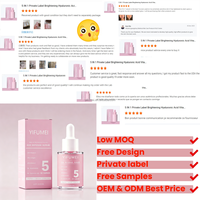 Suero Facial 5 en 1 de Marca Privada con Ácido Hialurónico, Vitamina C, E, Péptidos y Colágeno, Antienvejecimiento e Iluminador, en Existencia, Envío Rápido
